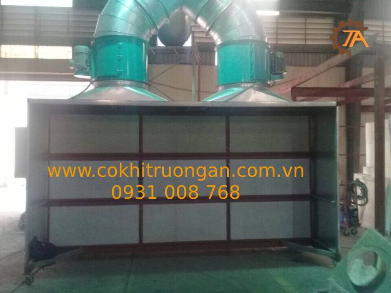 thiết bị xử lý mùi và bụi sơn bằng buồng phun sơn khô