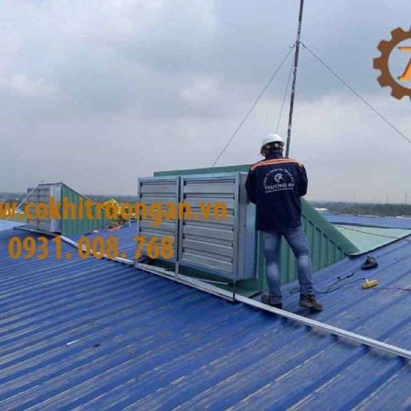 hệ thống thông gió làm mát bằng quạt vuông