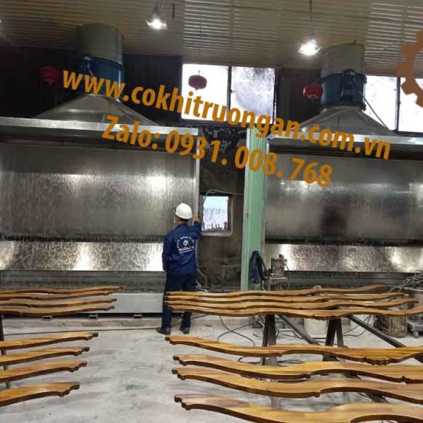 Buồng phun sơn màng nước 3m