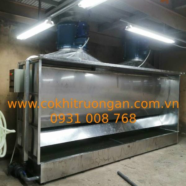thiết bị hút bụi sơn ướt lắp đặt tại long an
